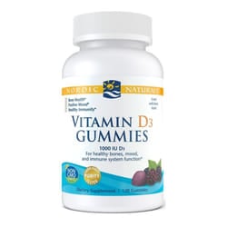 Nordic Naturals  Vitamin D3 Gummies, 1000 IU, Wild Berry, 120 gummies