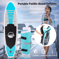 SereneLife Inflatable Stand Up Paddle Board, SUP Board- Paddleboards for Adults & Youth, Paddle Board Accessories,15.25 cm Thick Standup Paddleboardin