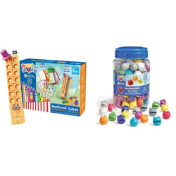 Learning Resources MathLink Cubes Numberblocks 11-20 Activity Set, Ages 3+ & Numberblocks Numberblob Counting Set, Maths Counters for Kids, Maths Teac
