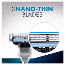 Gillette Mach3 Manual Razor Men's Blades Replacement Refills - Pack of 4 Blades