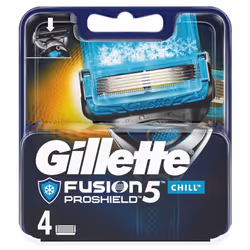 4 x Gillette Fusion ProShield Chill Men's Replacement Cooling Tech Razor Blades