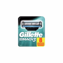 Gillette Mach3 Razor Blades for Men with Precision Trimmer, Pack of 8 Refill Blades