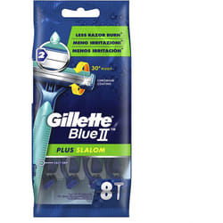 Gillette BlueII Plus Slalom Men's Disposable Razors, 8 razors