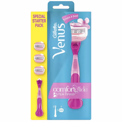 Gillette Venus ComfortGlide Spa Breeze Women's Razor +3 Blades with Gel Bars Set