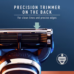 King C. Gillette Shave and Edging Razor for Men + 5 Premium Blades with Precision Trimmer, Gift Set Ideas for Him/Dad