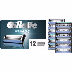 Gillette Match3 - Base Blades for Men - Pack of 12