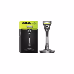 Gillette Labs Men's Razor + 1 Razor Blade Refill, with Exfoliating Bar, Includes Premium Magnetic Stand