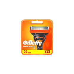 Gillette Fusion5 Razor Blades Men, Pack of 24 Razor Blade Refills with Precision Trimmer, 5 Anti-Friction Blades, Packaging May Vary