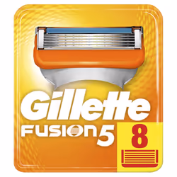 Gillette Fusion Mens Replacement Razor 5-Blade Cartridges - 8 Pack of Blades