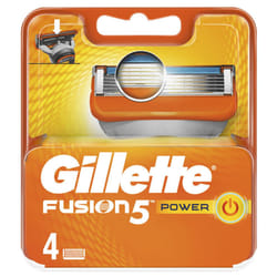 Gillette Fusion Power Mens Razor Blade Replacement Refill Cartridges - 4 Pack