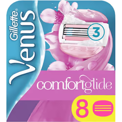 Gillette Venus ComfortGlide Spa Breeze 2-in-1 Razor Blades for Women, Pack of 8 Refill Blades with Shaving Gel Bars, No Shave ...