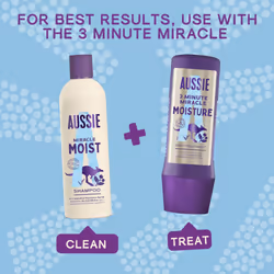 Aussie Miracle Moist Shampoo 300 ml - Pack of 6, Cruelty free