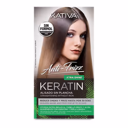 KATIVA Anti Frizz XTRA SHINE, Hair strengthening remedy, All hair, Anti-frizz, Shine, Smoothing, Gluten, Paraben, Sulfate, 3 ...
