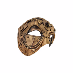 Steampunk Metal Cyborg Venetian Mask, Masquerade Mask For Halloween Costume Party/Phantom Of The Opera/Mardi Gras Ball