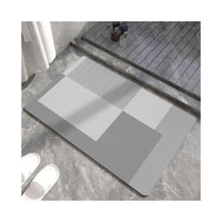 Quick-Drying Diatomite Stone Bath Mat Non-Slip Bathroom Rug Simplicity Super Absorbent Misplaced Squares Floor Mat