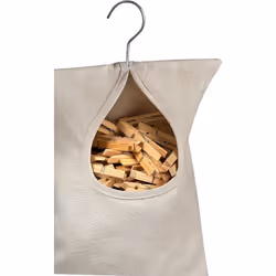 Handy Laundry Clothespin Bag-Holds 100 Medium-Sized Clothes Pins, Durable Polyester Material, Hook for Hanging