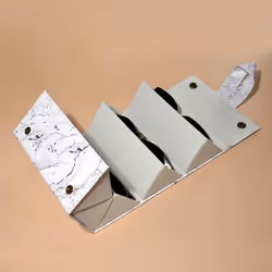 5 Slots Leather Sunglasses Travel Organizer Multi Eyewear Display Organizer For Men And Women