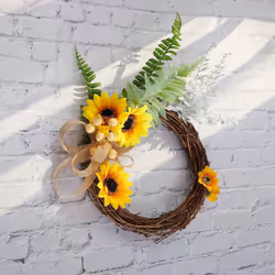 100Pcs Artificial Silk Sunflower Heads Fake Yellow Sunflower for Home Garden Office Decoration Wedding Party