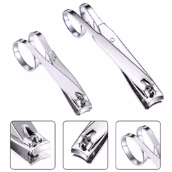 4 Pack Grip Nail Clippers 360 Degree Swivel Head Scissor Grip Toenail Clippers Stainless Steel (Easy Grip)