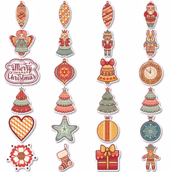 48 PCS Christmas Stickers, Santa Claus Stickers Set Waterproof Vinyl Christmas Holiday Stickers Card Notebook Decorate for Xmas New Year Eve