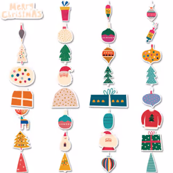 64 PCS Christmas Stickers, Santa Claus Stickers Set Waterproof Vinyl Christmas Holiday Stickers Card Notebook Decorate for Xmas New Year Eve