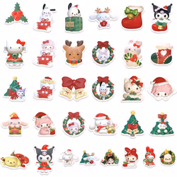50 PCS Christmas Stickers, Santa Claus Stickers Set Waterproof Vinyl Christmas Holiday Stickers Card Notebook Decorate for Xmas New Year Eve