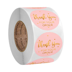 Thank you stickers thank you self-adhesive stickers, round English stickers Christmas stickers