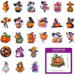 2023 Halloween Stickers Bulk, 100Pcs Halloween Pumpkin Theme Stickers, Vinyl Waterproof Halloween Holiday Party Stickers