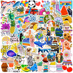 Summer Stickers 100 Pcs Cute Aesthetic Stickers for Water Bottle,VSCO Stickers Pack,Waterproof Vinyl for Laptop,Phone