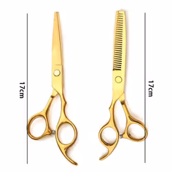 Hair Cutting Scissors Kit-  - Professional Hair Shears, Thinning Scissor, Hair Comb-Gold