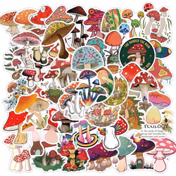 Mushroom Stickers, 50pcs Vinyl Waterproof Stickers for Laptop, Water Bottles, Bumper,Computer, Phone, Stickers and Decals