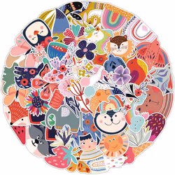 50PCS Cute Stickers Kawaii Sticker for Water Bottles Laptop Scrapbooking Cup Car, Waterproof Vinyl Stickers for Teens Girls   ...