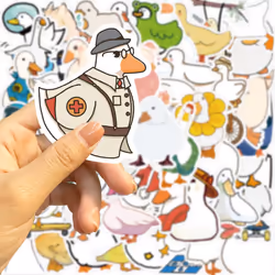 Cartoon duck stickers for teenagers and kids, cute waterproof vinyl stickers for laptops, mobile phones, water bottles, water bottles, bike luggage