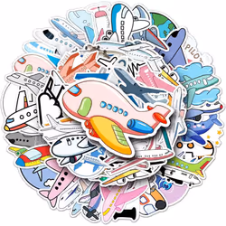 50 Pieces Airplane Stickers Water Bottle Notebook Car Water Bottle Phone Guitar Skateboard Vinyl Stickers Waterproof for Teen ...