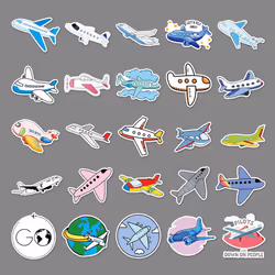 50 Pieces Airplane Stickers Water Bottle Notebook Car Water Bottle Phone Guitar Skateboard Vinyl Stickers Waterproof for Teen Boys Adults