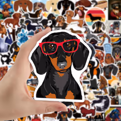 Dachshund sticker 100 cartoon waterproof laptop kettle suitcase DIY beautiful vinyl sticker birthday party scrapbook skateboard mobile phone case