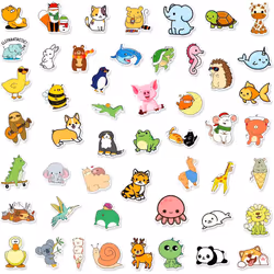 50-Pack Cute Animal Stickers, Waterproof Vinyl Cute Stickers for Water Bottles, Laptops, Phones, Skateboard Stickers for Teens