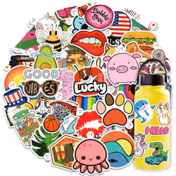 200 PCS Cute Aesthetic Stickers Bulk for Kids Teens, Vinyl Vsco Waterproof Stickers for Water Bottle Laptop Phone Skateboard