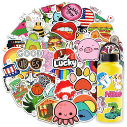 200 PCS Cute Aesthetic Stickers Bulk for Kids Teens, Vinyl Vsco Waterproof Stickers for Water Bottle Laptop Phone Skateboard