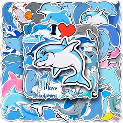 Dolphin stickers 50 cute dolphin stickers waterproof vinyl stickers cute funny for phablet hydrofoil water bottle bike luggag ...