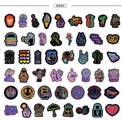 100 Pcs Cute Neon Style Stickers for Kids Waterproof Vinyl Stickers for Hydroflask, Phone, Skateboard, Laptop Sticker Packs for Girls & Teens
