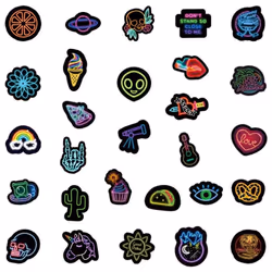 100 Pcs Cute Neon Style Stickers for Kids Waterproof Vinyl Stickers for Hydroflask, Phone, Skateboard, Laptop Sticker Packs for Girls & Teens