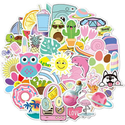 50PCS Cute Animal Stickers for Kids, Water Bottles Stickers Vinyl for Girls Phone/Laptop/Luggage