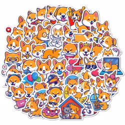 50PCS Cute Animal Stickers for Kids, Water Bottles Stickers Vinyl for Girls Phone/Laptop/Luggage