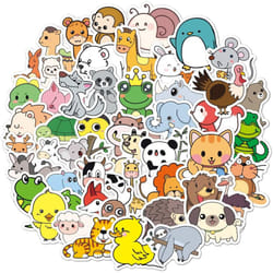 50PCS Cute Animal Stickers for Kids, Water Bottles Stickers Vinyl for Girls Phone/Laptop/Luggage