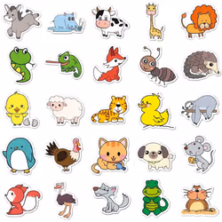 50PCS Cute Animal Stickers for Kids, Water Bottles Stickers Vinyl for Girls Phone/Laptop/Luggage