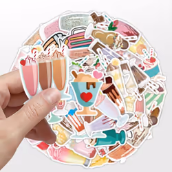 Beverage bottle stickers waterproof vinyl stickers laptop bumper skateboard computer phone case 50 DIY stickers for teenagers and children.