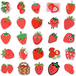 50 cute children strawberry stickers fruit vinyl stickers, suitable for water bottles, computers, cell phones, diaries, mugs, youth stickers.