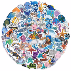 Ocean World Stickers of 100 Vinyl Decal Merchandise Laptop Stickers for Laptops, Computers, Hydro Flasks, Skateboard and Trav ...