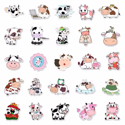 Cute cow stickers are suitable for children and teenagers, cartoon waterproof vinyl stickers computer cups bicycle suitcases mobile phone car.